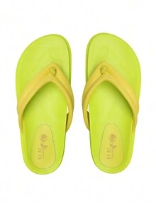Women Flip-Flops - 青檸色 - 查看 3