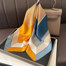 1條男士70年代印花的絲巾般的項巾,不分男女適合休閒聚會、音樂節、商務會議、都市時尚等。 - 橘色 - 查看 3