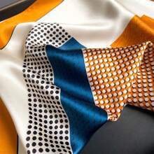 1條男士70年代印花的絲巾般的項巾,不分男女適合休閒聚會、音樂節、商務會議、都市時尚等。 - 橘色 - 查看 4