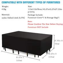 Outdoor Furniture Cover Rattan Corner L-Shape-Sofa Waterproof Garden Covers - Black - View 2