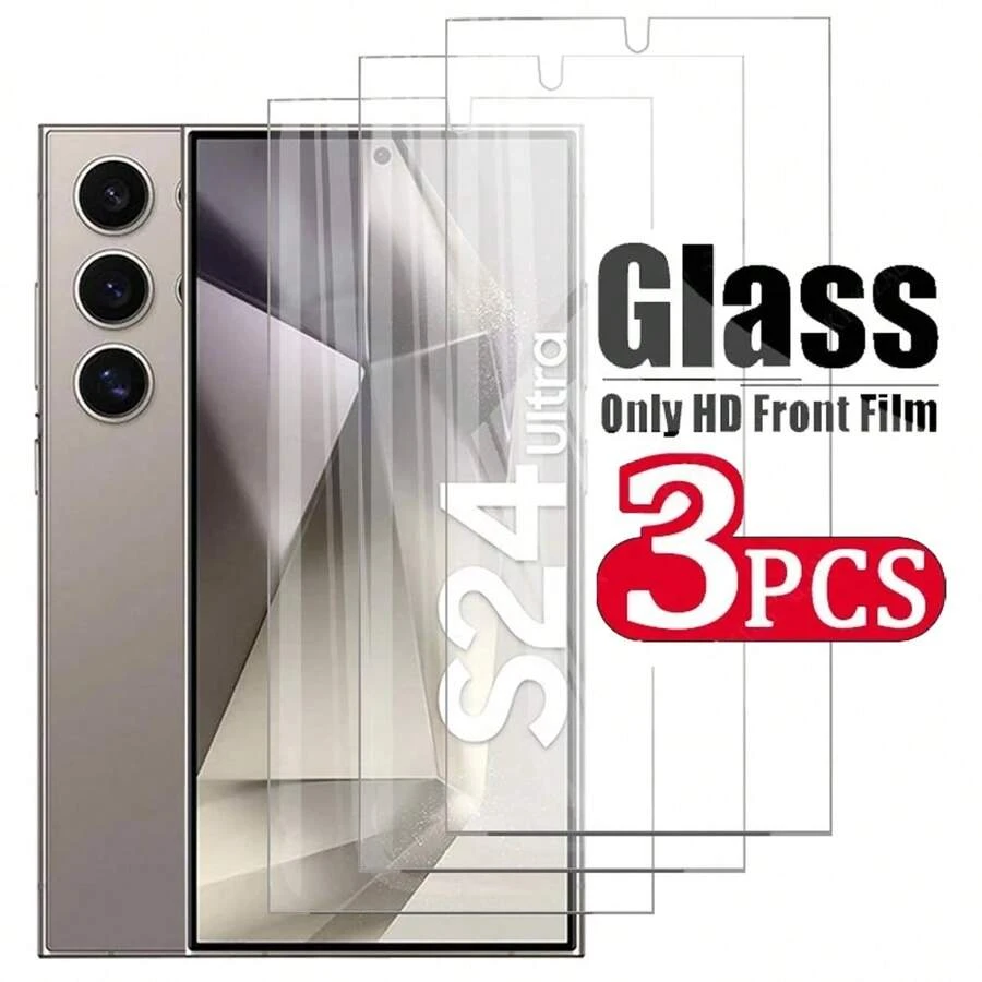 High Definition Scratch-Resistant Tempered Glass Screen Protector, Compatible With Samsung S24 Ultra/S24 Plus/S24 Series - Clear - View 1