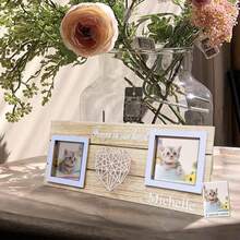 1個定制寵物紀念相框,個性化寵物相框,紀念狗貓寵物損失禮物,逝去的狗狗悼念禮物,寵物紀念相框,悼念紀念裝飾 - Style 1: Red Heart-2 圖-34*14*3cm - 查看 4