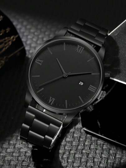 1pc able Business Quartz Watch, Circular Dial, Fixed Size Strap, The Best Men, Holiday Wear