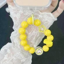 Summer Ice Cream Hamburger Silicone Phone Case With Yellow Heart Shaped Bead Chain Compatible With Iphone 15\15pro\15promax\14\13\12\11\Xsmax Series, Protective Phone Cover - Ice Cream Burger With Free Yellow Love Bead Chain - View 3