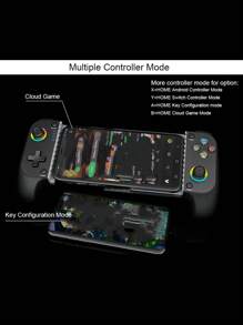 无线游戏控制器兼容 Switch 主机、iOS、安卓手机和 PS4，支持云平台和主机流媒体游戏，可与 Hall Rocker 一起拉伸 - 黑色 - 查看 5
