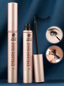 1 pièce Colle à cils de 5 ml, colle à cils professionnelle imperméable sans latex de séchage rapide améliorée, convient pour une longue adhérence de faux cils en grappe, maintien de 48 à 72 heures, convient pour les fêtes personnelles et un usage de maquillage de faux cils diy à la maison (Noir)