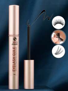 1 pièce Colle à cils de 5 ml, colle à cils professionnelle imperméable sans latex de séchage rapide améliorée, convient pour une longue adhérence de faux cils en grappe, maintien de 48 à 72 heures, convient pour les fêtes personnelles et un usage de maquillage de faux cils diy à la maison (Noir)