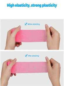 最新 1 卷 2.5 厘米/5 厘米/7.5 厘米/10 厘米 X 4.5 米自粘弹性绷带，运动绷带，运动胶带，多色自粘绷带健身房配件健身房绷带运动胶带 - 粉色 - 查看 2