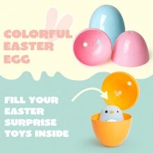 Syncfun 288PCS 2.3" Pastel Easter Eggs, Empty Easter Eggs Fillable, Colorful Bright Plastic Eggs Bulks For Easter Hunt - 彩色 - 查看 4