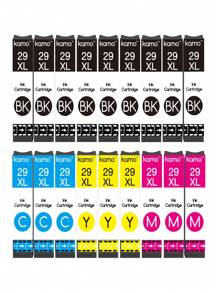 Kamo 29 XL High Yield Printer Cartridges Compatible With Epson 29 29XL Cartridges Multipack (Pack Of 18), For Expression Home XP-235 XP-245 XP-247 XP-255 XP-257 XP-332 XP-335 XP-342 XP-345 XP-352 - 9x Black, 3x Cyan, 3x Magenta, 3x Yellow - 查看 2