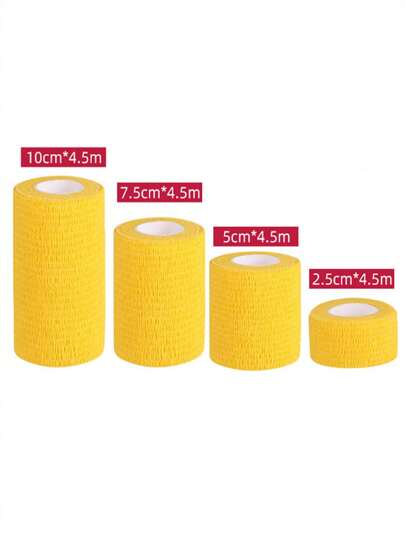 1 卷 2.5 厘米/5 厘米/7.5 厘米/10 厘米 X 4.5 米自粘弹性绷带，运动绷带，多种颜色健身房配件健身房绷带运动胶带