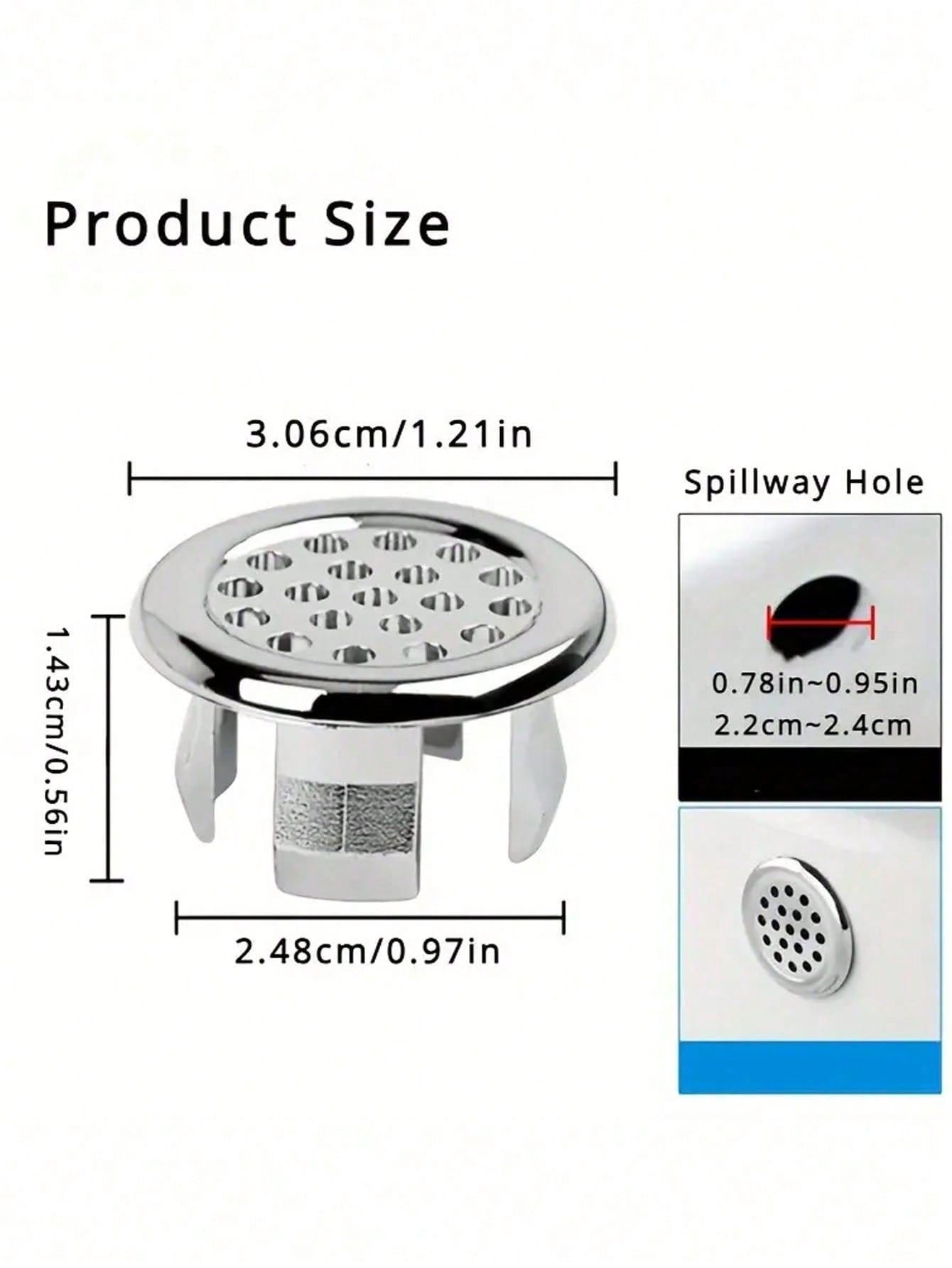 4pcs/Pack Plastic Bathroom Kitchen Basin Sink, Overflow Cover Ring