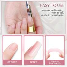 Saviland 100g Light Pink Builder Nail Gel – 3.53oz Hard Gel For Nails Large Capacity Nail Strengthen Gel For Nail Extension Nail Art Manicure Starter U V Nail Gel For Professional Nail Salon Home DIY