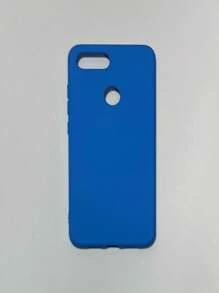 Capa capinha de silicone para Xiaomi Mi 8 Lite aveludada por dentro - Azul - Visão 4
