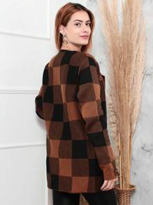 Women Coats - Chocolate Brown - View 3