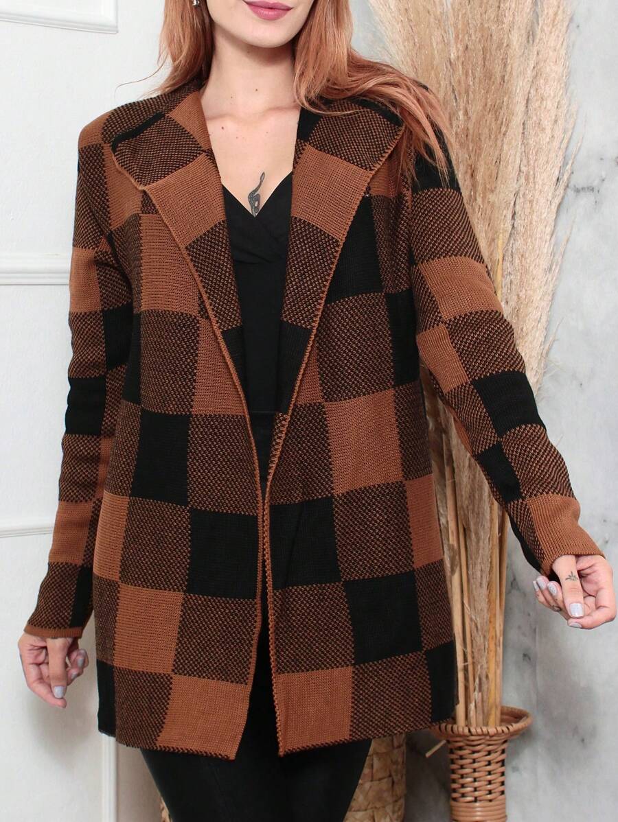 Women Coats - Chocolate Brown - View 1