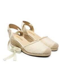 Women's Closed Toe Lace Up Espadrilles Fashion Straps Sandals  Vocation Beach Dressy Summer Platform Wedge Sandals Shoes - 彩色 - 查看 5