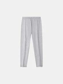 Annil Girls' Knitted Leggings, Spring And Autumn Elastic Casual Yoga Pants, Solid Color Dance Pants