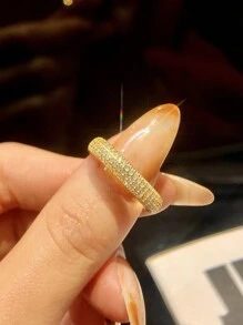 Esberry 1pc Microinsert Zirconia Square Ring For Ladies Jewelry S925 Sterling Silver Exquisite Fine Jewelry Gift For Women For Teacher Summer Ring Wedding Engagement Bridal Jewelry