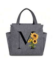 1 Túi Tote Ăn Trưa Chống Rò Rỉ Cách Nhiệt Lớn Có Thể Tái Sử Dụng Có Túi, Túi Giữ Nhiệt Bữa Trưa, Hộp Đựng Thực Phẩm Đóng Hộp Cho Nam Nữ Người Lớn Đi Học Đi Dã Ngoại Trường Học Tổ Chức Túi Đựng Đồ Cho Giáo Viên Túi Lớp Học Túi Tổ Chức Lớp Học - Xám - Xem 30