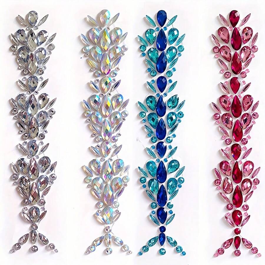 1 pak Haar Juwelen Tatoeages Sticker Gezicht Body Sticker Ogen