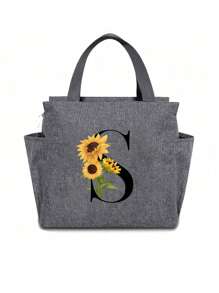 1 Túi Tote Ăn Trưa Chống Rò Rỉ Cách Nhiệt Lớn Có Thể Tái Sử Dụng Có Túi, Túi Giữ Nhiệt Bữa Trưa, Hộp Đựng Thực Phẩm Đóng Hộp Cho Nam Nữ Người Lớn Đi Học Đi Dã Ngoại Trường Học Tổ Chức Túi Đựng Đồ Cho Giáo Viên Túi Lớp Học Túi Tổ Chức Lớp Học - Xám - Xem 20