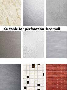 1pc White Bathroom Wall Mounted Storage Rack With Black Frame, Transparent Space-saving Organizer For Toothbrush, Toothpaste, Comb And Cosmetics