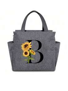 1 Túi Tote Ăn Trưa Chống Rò Rỉ Cách Nhiệt Lớn Có Thể Tái Sử Dụng Có Túi, Túi Giữ Nhiệt Bữa Trưa, Hộp Đựng Thực Phẩm Đóng Hộp Cho Nam Nữ Người Lớn Đi Học Đi Dã Ngoại Trường Học Tổ Chức Túi Đựng Đồ Cho Giáo Viên Túi Lớp Học Túi Tổ Chức Lớp Học - Xám - Xem 33