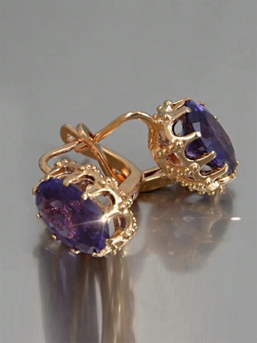 1 Đôi bông tai hình giọt nước đính đá Cubic Zirconia thanh lịch, quà tặng cho nữ/trang sức cưới