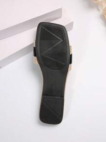 Women's Flat Slip-Resistant Beach Sandals With Square Toe