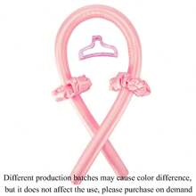 4件套黑色卷发神器无需加热懒人睡眠橡胶海绵波浪免烫卷发器发型设计工具 - 粉色 - 查看 3