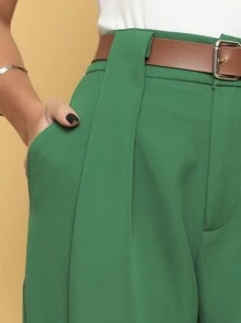 Women Pants - 綠色 - 查看 3