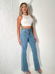 Women Jeans - Rửa trung bình - Xem 5