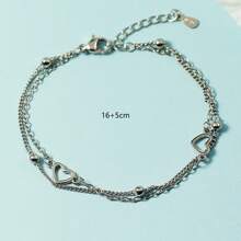 Heart Decor Layered Bracelet Valentines,Mom,Mother,Mother's Day,Gift
