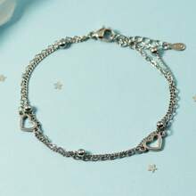 Heart Decor Layered Bracelet Valentines,Mom,Mother,Mother's Day,Gift
