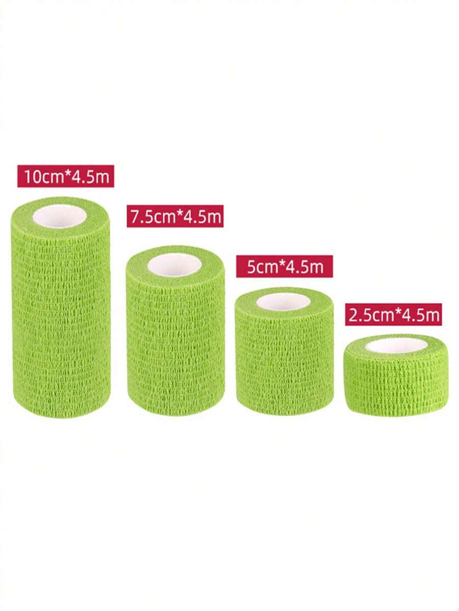 1 Cuộn Băng thun tự dính 2,5cm/5cm/7,5cm/10cm X 4,5m, Băng thể thao, Băng quấn tự dính nhiều màu Phụ kiện tập thể dục Băng tập thể dục Băng thể thao - màu xanh lá - Xem 1