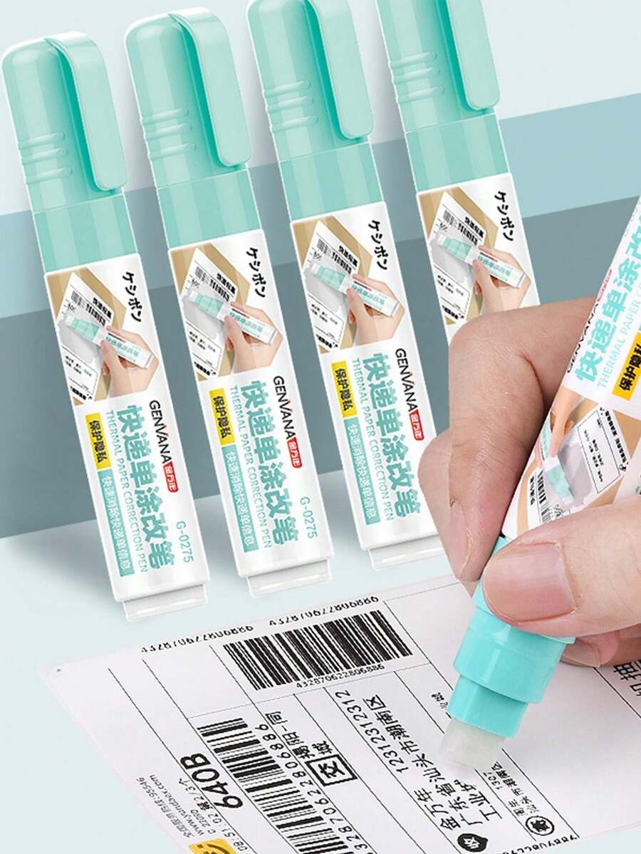 1pc Express Code Writing Pen With Thermal Sensitive Paper & Privacy