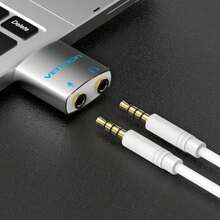 VENTION 3.5mm Audio Adapter Male To Female Dual Headphone Jack Splitter For Earphone Compatible With Samsung IPad Tablet Laptop Mic Audio Splitter For Gaming Headset With Separate Audio Microphone Jacks Make Couples/Family/Friends Closer/More Convenient To Share - 3.5mm to Earphone and Mic - View 2