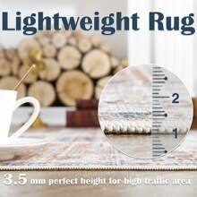 Doormat Entryway Area Rug Bohemian Entrance Mat Foldable Thin Washable Rug Floral Print Carpet Non Slip Lightweight Rug Kitchen Bathroom Living Room - Camel - View 6