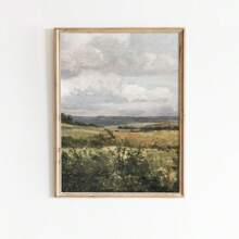 Set Of 3 Neutral Vintage Rural Wall Art Oil Paintings, Sky & Countryside Landscape Canvas Posters, Country Painting, Farmhouse Decor, Ideal Gift For Bedroom, Room Decor, Rural Home Decor, Wall Decor, Spring Decor, Living Room, Without Frame Gifts Birthday Graduation
