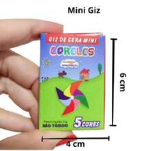 Kit 25 Cxs Mini Giz de cera c/5 cores - Multicolorido - Visão 4