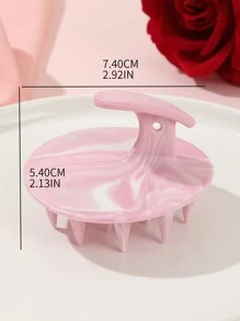 1个纯硅胶头皮按摩洗发刷，沐浴梳，干湿两用柔软硅胶梳齿，用于头皮护理，淋浴头皮清洁去角质，去除头皮屑，带手柄，易于握持，圆形按摩洗发刷，男女通用洗发梳头皮按摩器，女孩礼物，二合一干湿两用头皮按摩洗发刷，头皮护理刷，沐浴SPA按摩刷，粉白相间发刷/梳子，发刷，梳子，美发工具，美发产品和配件，理发沙龙美容旅行必备，返校季，旅行度假必备，女士美发配件，刷子，发刷，边缘刷，梳子，梳子，解结刷，球形刷，迷你发刷，发刷套装，木梳，旅行必备，旅行必备，发型，美发 - 彩色 - 查看 3