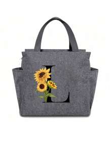 1 Túi Tote Ăn Trưa Chống Rò Rỉ Cách Nhiệt Lớn Có Thể Tái Sử Dụng Có Túi, Túi Giữ Nhiệt Bữa Trưa, Hộp Đựng Thực Phẩm Đóng Hộp Cho Nam Nữ Người Lớn Đi Học Đi Dã Ngoại Trường Học Tổ Chức Túi Đựng Đồ Cho Giáo Viên Túi Lớp Học Túi Tổ Chức Lớp Học - Xám - Xem 23