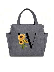 1 Túi Tote Ăn Trưa Chống Rò Rỉ Cách Nhiệt Lớn Có Thể Tái Sử Dụng Có Túi, Túi Giữ Nhiệt Bữa Trưa, Hộp Đựng Thực Phẩm Đóng Hộp Cho Nam Nữ Người Lớn Đi Học Đi Dã Ngoại Trường Học Tổ Chức Túi Đựng Đồ Cho Giáo Viên Túi Lớp Học Túi Tổ Chức Lớp Học - Xám - Xem 13