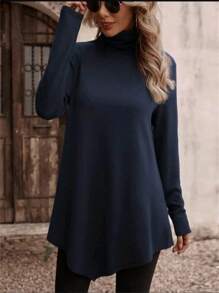 Women Sweater Dresses - Black - View 1