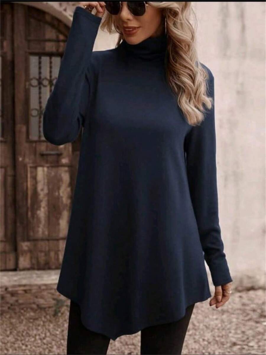 Women Sweater Dresses - Black - View 1