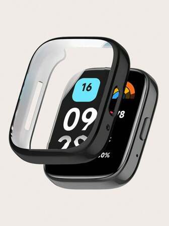 1pc Black TPU Electroplating Screen Scratch-Resistant Full Coverage Smart Watch Protective Case Compatible With Redmi Watch 3 Active
