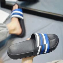 Nam Hợp thời Giày lười Dép đi trong nhà Mùa hè Không trượt Dép đi biển - Xám - Xem 5