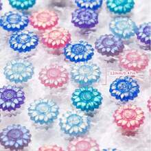 100pcs/Bag Sunflower & Vintage Pearl & Metallic Color Mixed Sealing Wax Granules For Diy, With Glitter & Gold Powder & Polychromatic Effect Back To School,Back To School,School Supplies