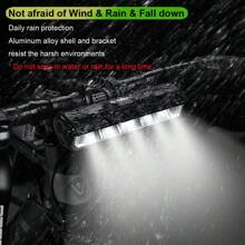 Newboler前照車燈2600流明騎行燈8000mah防水手電筒usb可充電mtb公路自行車燈 - 黑色 - 查看 3